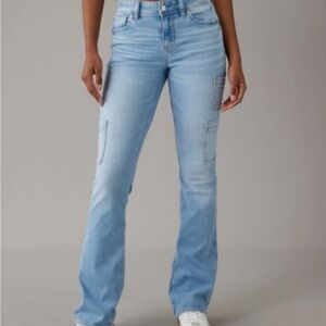 American Eagle Cargo Kick Boot Jeans - 6S